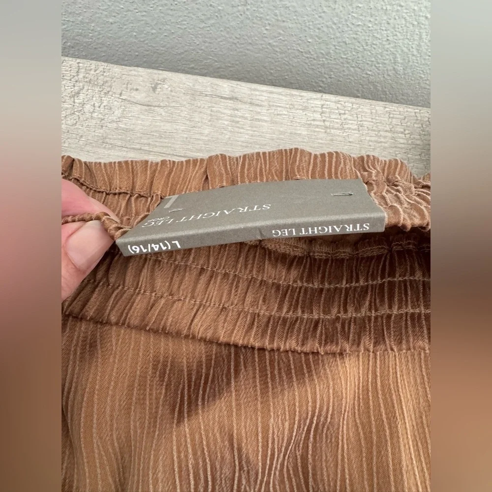 Soft Surroundings Turis Straight Leg Cropped Ankle Pants Silky NWT Large - Picture 7 of 10